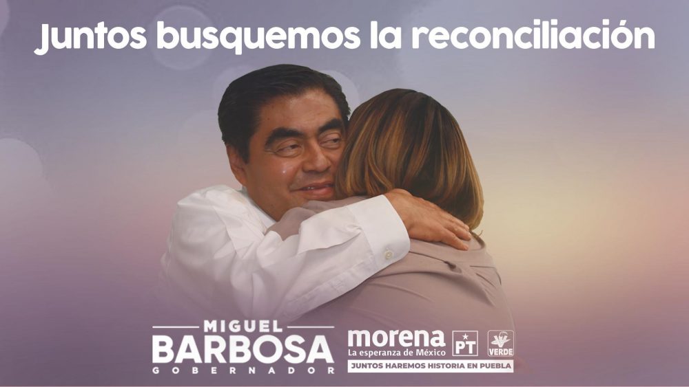 Polémica por imagen de campaña de Miguel Barbosa junto a Martha Alonso