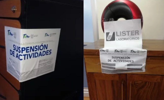 Clausura COFEPRIS Tamaulipas área de pruebas de Coronavirus en un Laboratorio clínico local