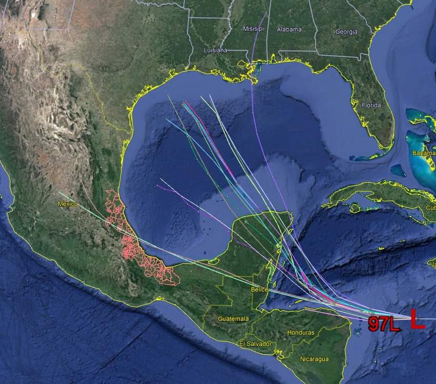 Disturbio 97L, con alta probabilidad de convertirse en Ciclón Tropical