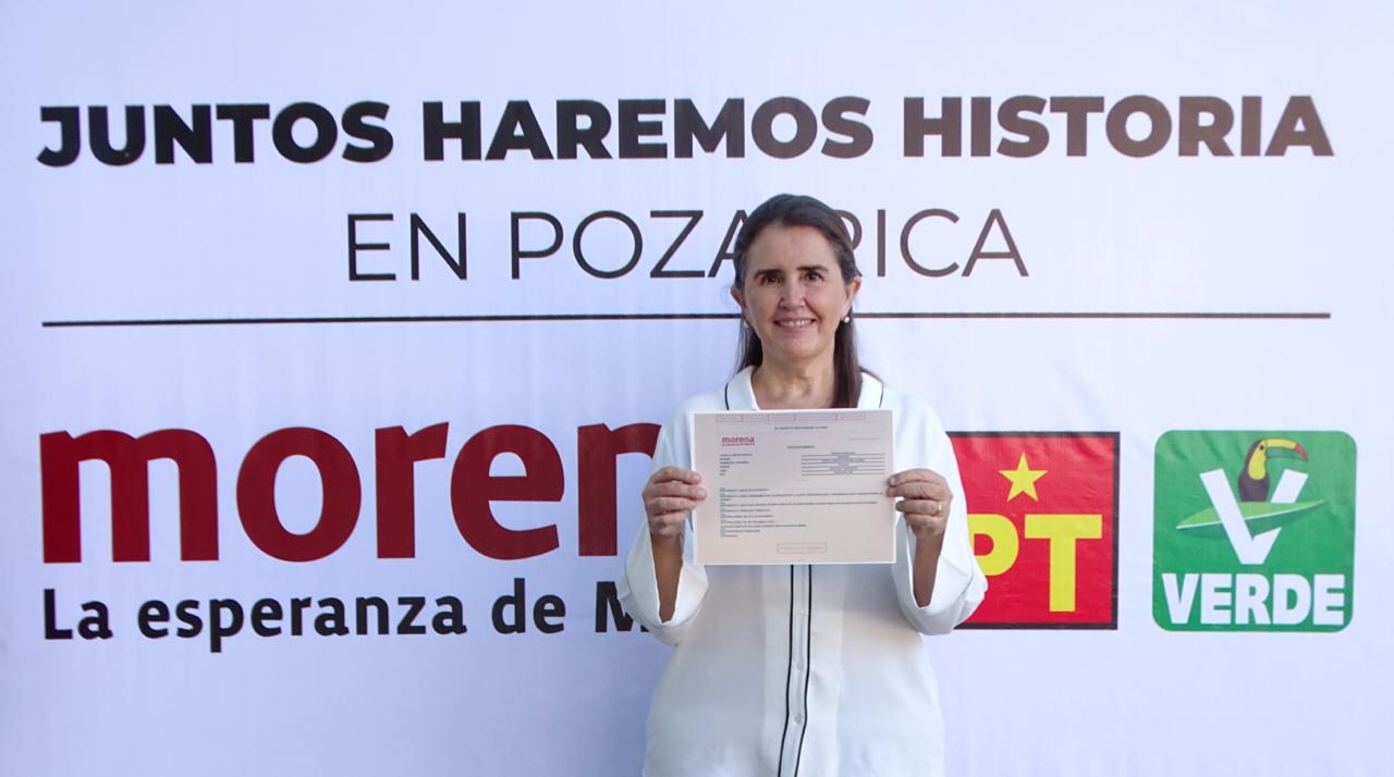 Cecilia Guevara se registra por Morena, para la alcaldía de Poza Rica