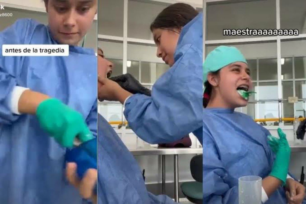 Estudiante de odontología comparte momento bochornoso durante una práctica