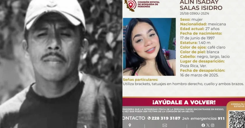 Brigada Nacional de Búsqueda reclama justicia para Maleno Pérez y localización de Alin Salas en Poza Rica