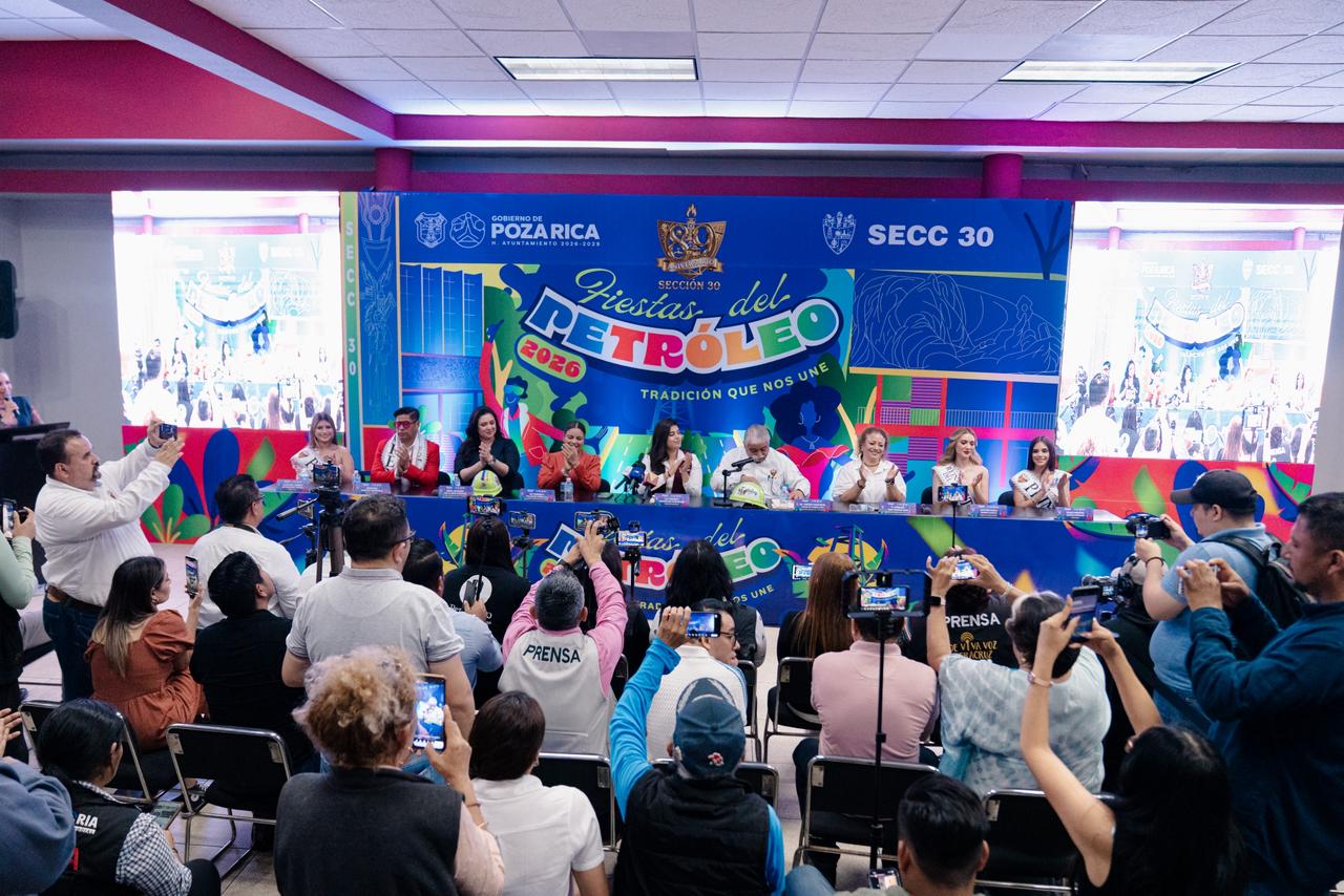 Fiestas del Petróleo 2026 en Poza Rica: gobierno y Sección 30 reafirman alianza histórica